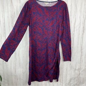 Anthropologie Boden navy and red wrap style dress 10R